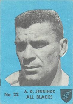 1968 Playtime Rugby Gum Famous Rugby Players - Blue #22 Arthur Jennings Front